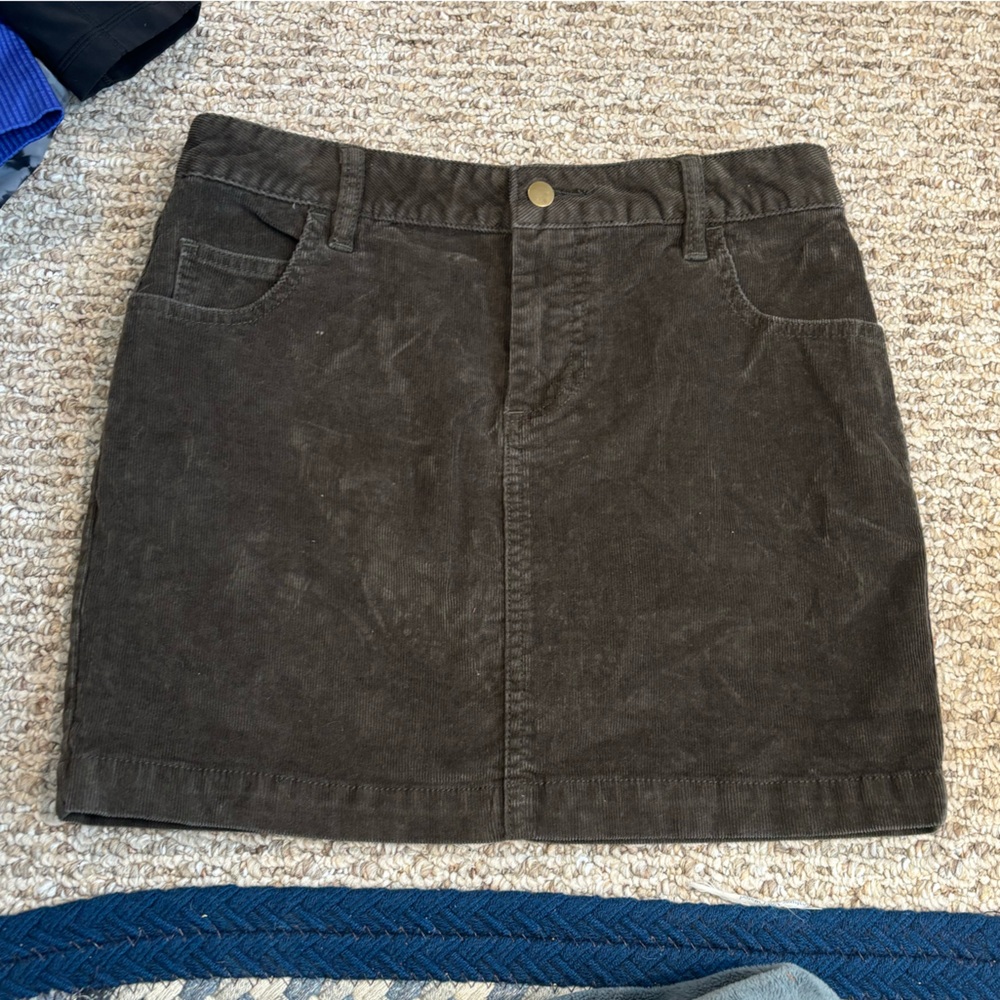 Urban Outfitters Brown/ Green Courduroy Skirt